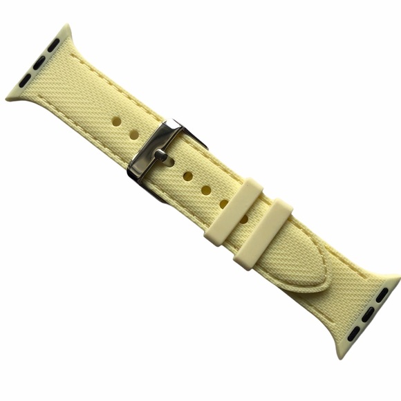 5/$20 NEW Mellow YELLOW Silicone Sport Band Apple Watch 38/40/41mm M Buckle - Picture 2 of 7